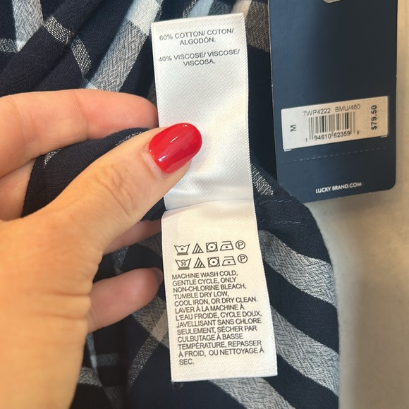 Lucky Brand Cloud Plaid Flannel Shirt - Picture 8 of 13